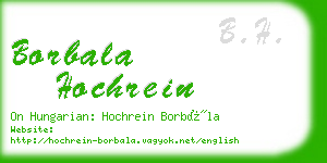 borbala hochrein business card